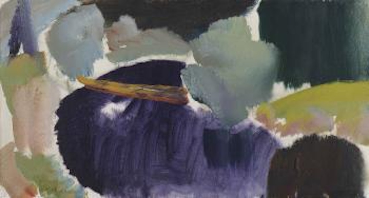 Sussex River, Bridge and Purple Water by Ivon Hitchens