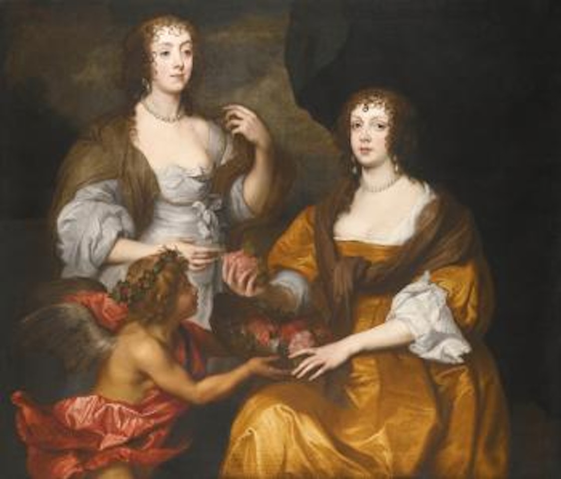 Double Portrait of Elizabeth, Lady Thimbleby and her Sister Dorothy, Viscountess Andover, Later Countess of Berkshire (1611–1691), with a Cupid by Anthony van Dyck