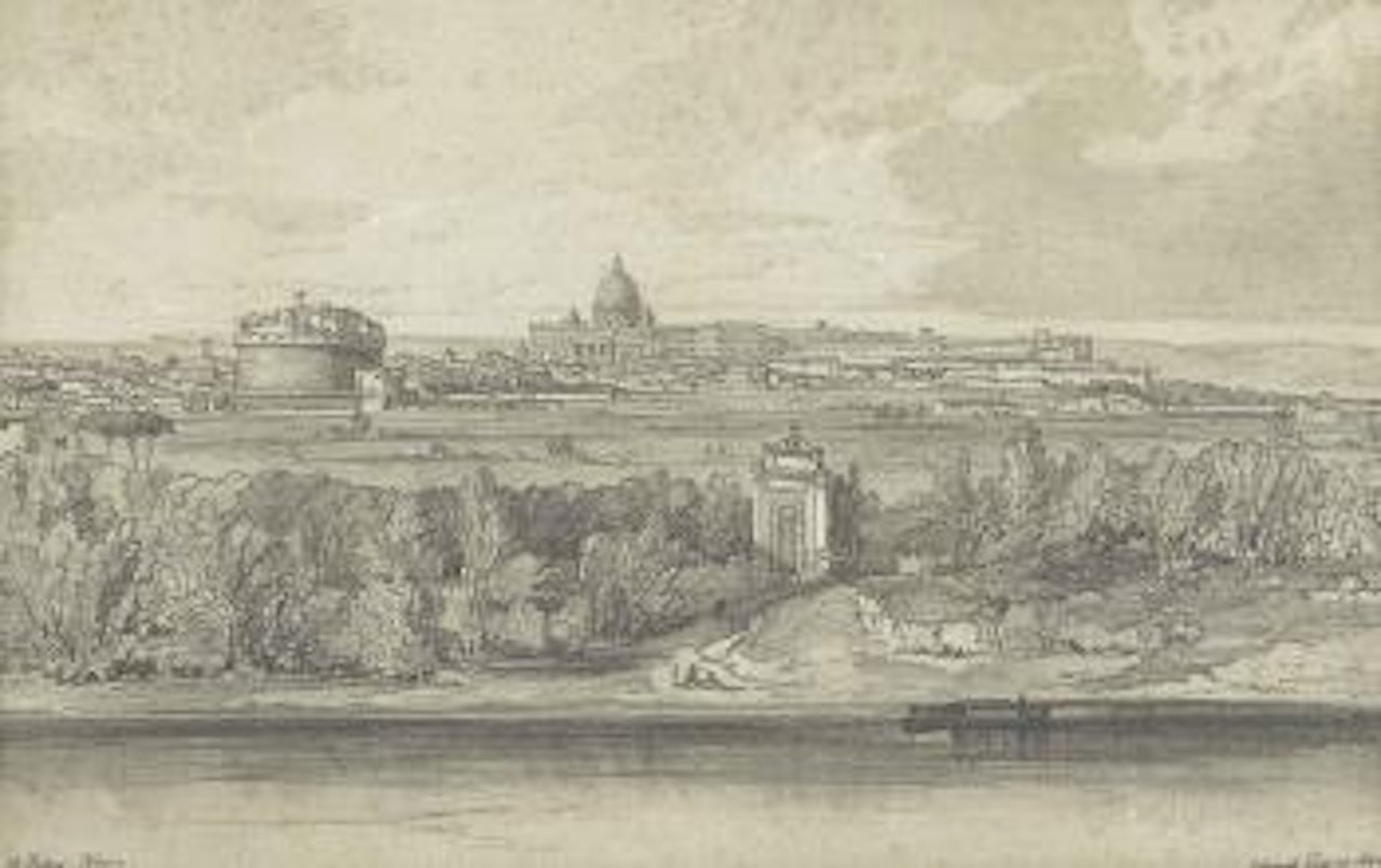 A Panoramic view of Rome by Edward Lear