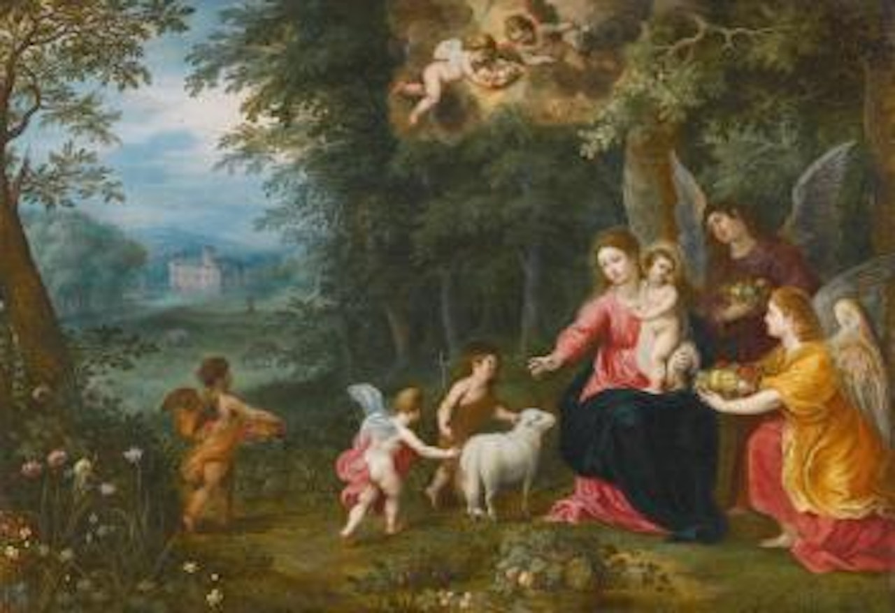 The Virgin and Child with the Infant Saint John, surrounded by Animals by Hendrik van Balen by Jan Brueghel the Younger