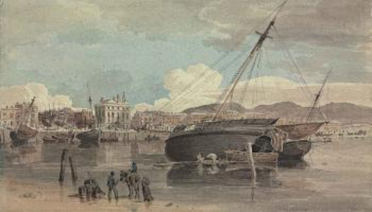 The Harbour at Weymouth, Dorset by Thomas Girtin