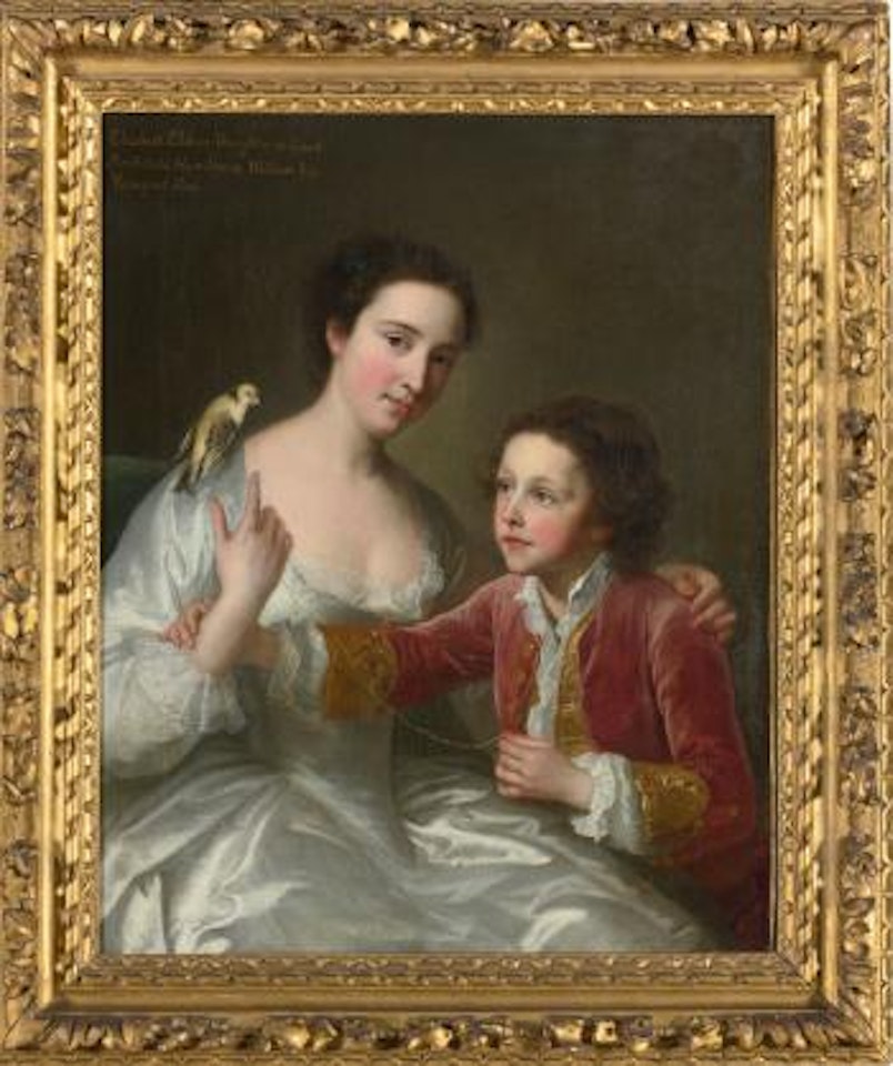Portrait of Elizabeth Hamilton, Later Countess of Warwick (1720–1800), and her Brother William Hamilton (1730–1803), The eldest Daughter and Youngest Son of Lord Archibald Hamilton by William Hoare of Bath