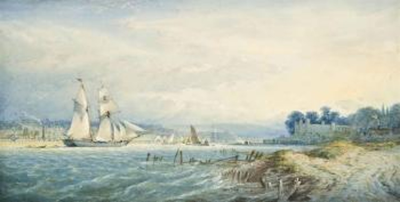 Upnor castle on the Medway, Kent by Edward Duncan