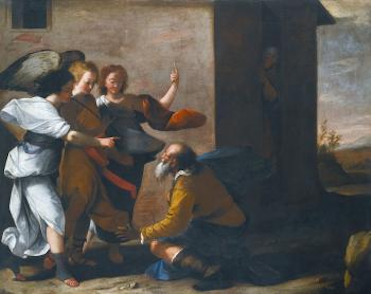Abraham and the Three Angels by Neapolitan School