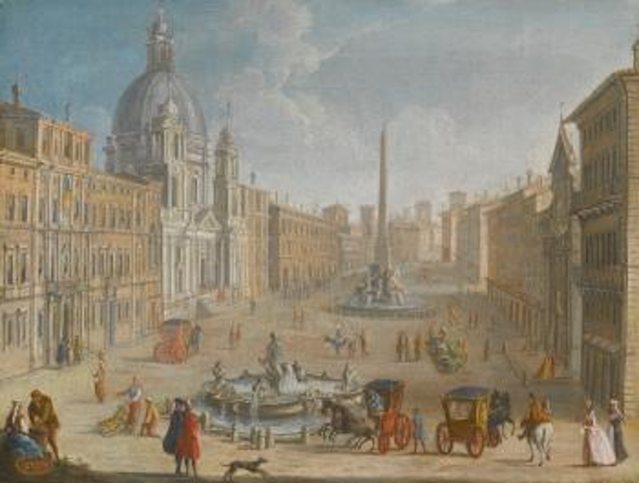 Rome, A View of Piazza Navona from the South by Roman School