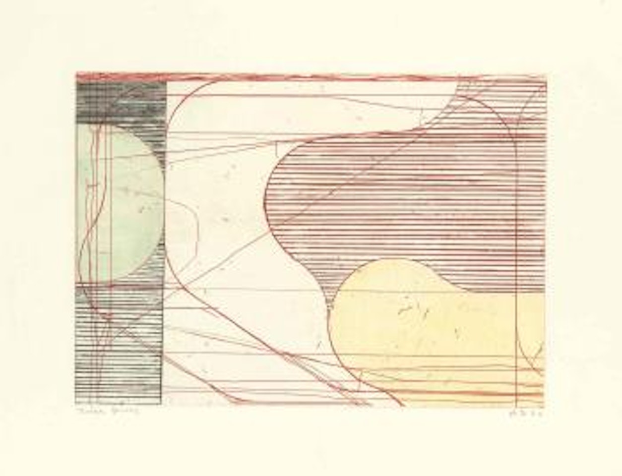 Construct (Drypoint), from Eight Color Etchings by Richard Diebenkorn