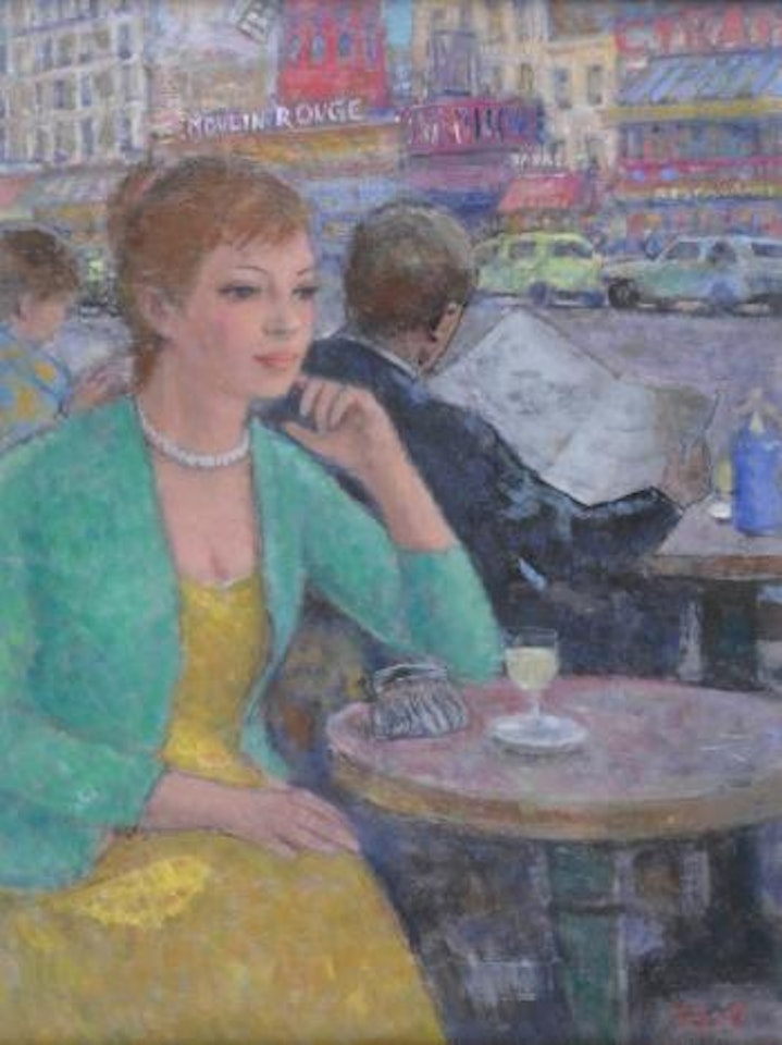 A la terrasse du café by François Gall