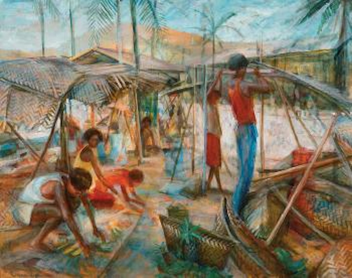 Island Scene (New Guinea series) by Margaret Hannah Olley