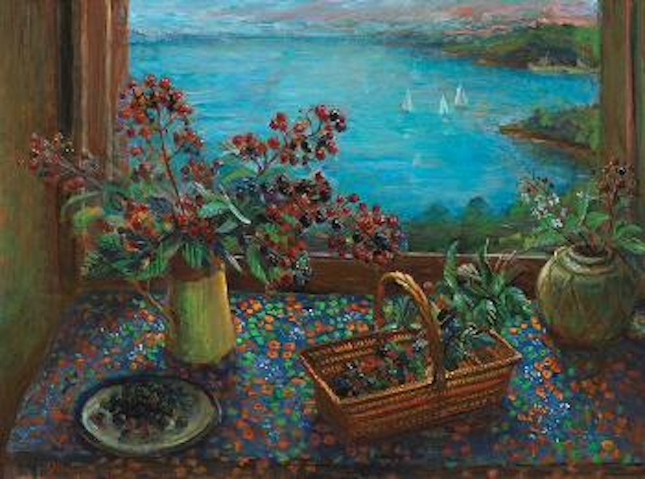 Blackberries and Harbour by Margaret Hannah Olley