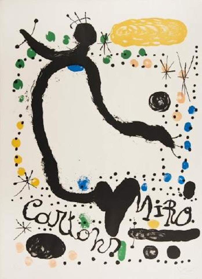 Affiche pour l'exposition Cartons, galerie Maeght by Joan Miró