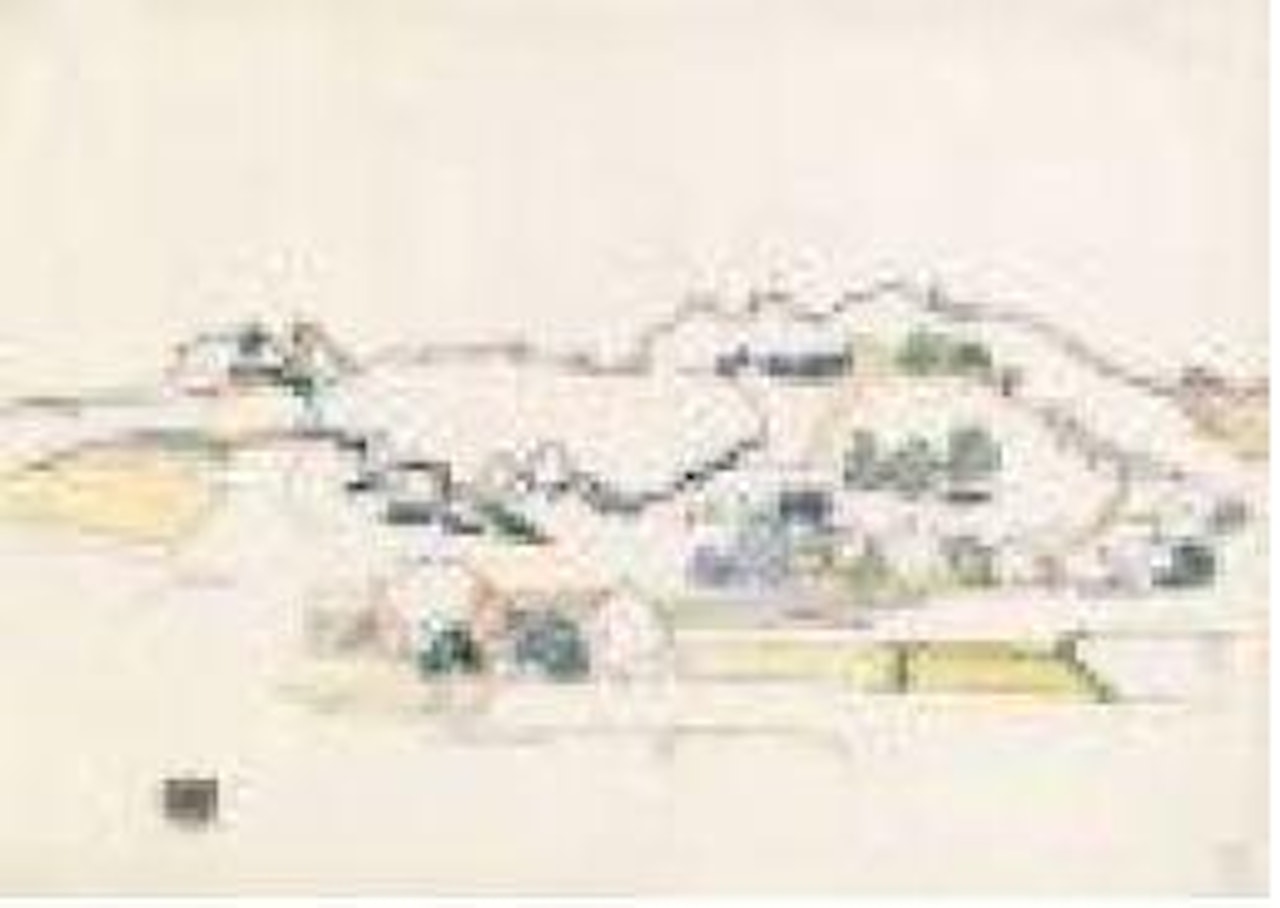 Duftige Landschaft (Wien Umgebung) by Egon Schiele
