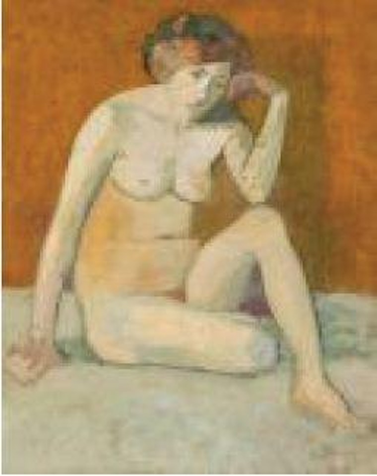 Sitzender Frauenakt by Broncia Koller-Pinell