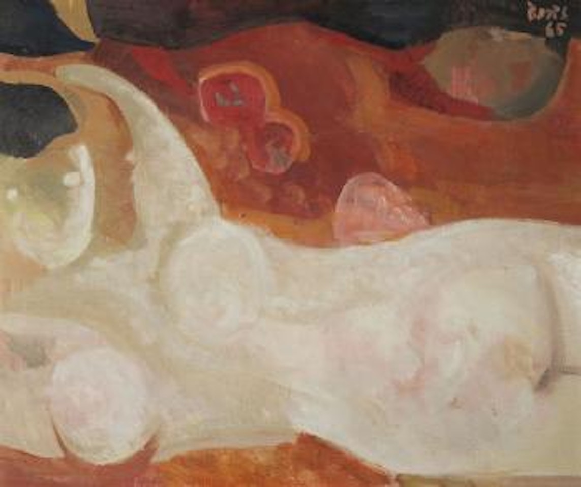 Nu fond rouge by Francisco Bores