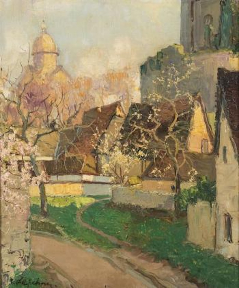 Rue de village by Georgij Aleksandrovic Lapschin
