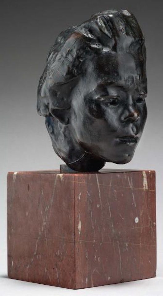 Masque d'Hanako, étude type A, moyen modèle - variante avec arrière évidé by Auguste Rodin