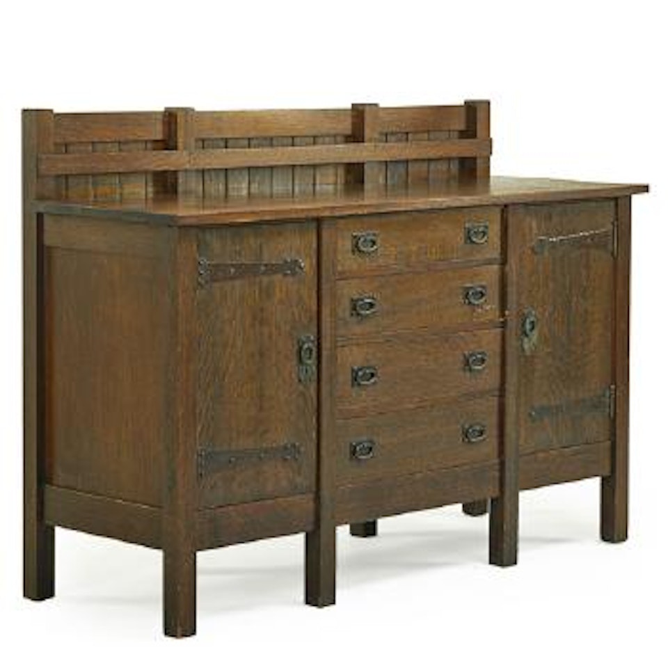 Rare Eight-legged Sideboard by Gustav Stickley