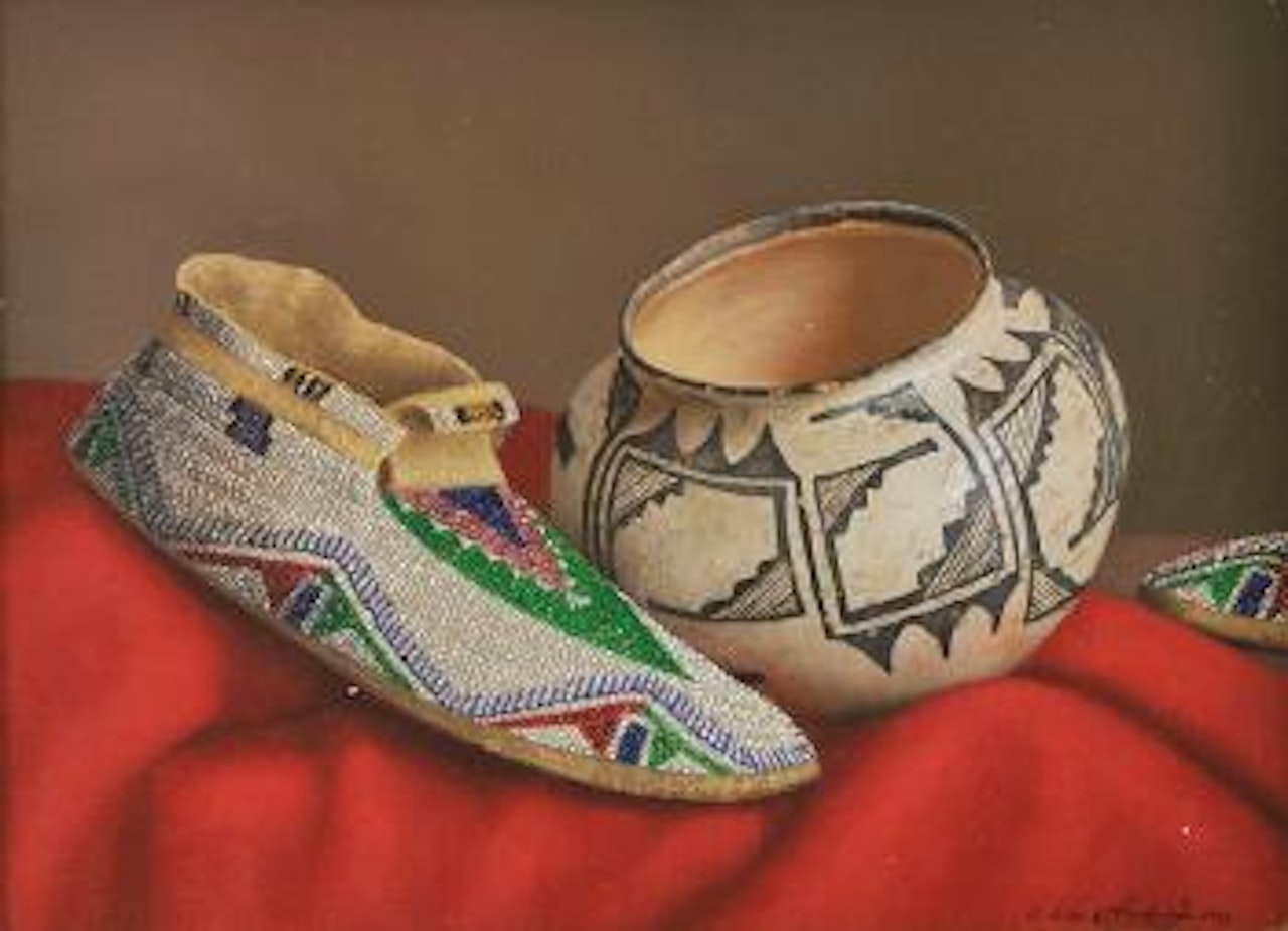 Zuni On Red by William Acheff
