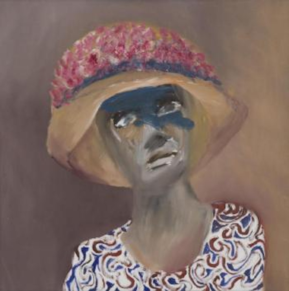 Woman in floral hat by Sidney Nolan