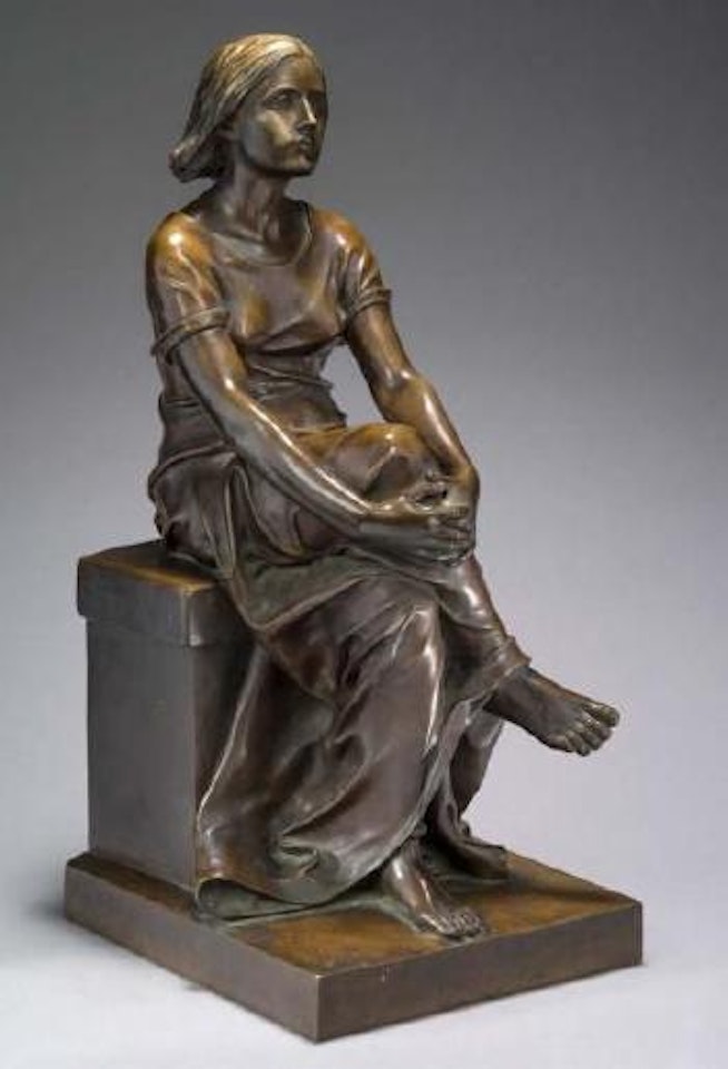 Jeanne d'Arc assise enchainée by Alfred Boucher