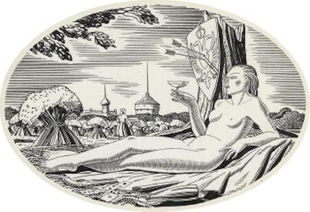 Reclining female nude by Rockwell Kent