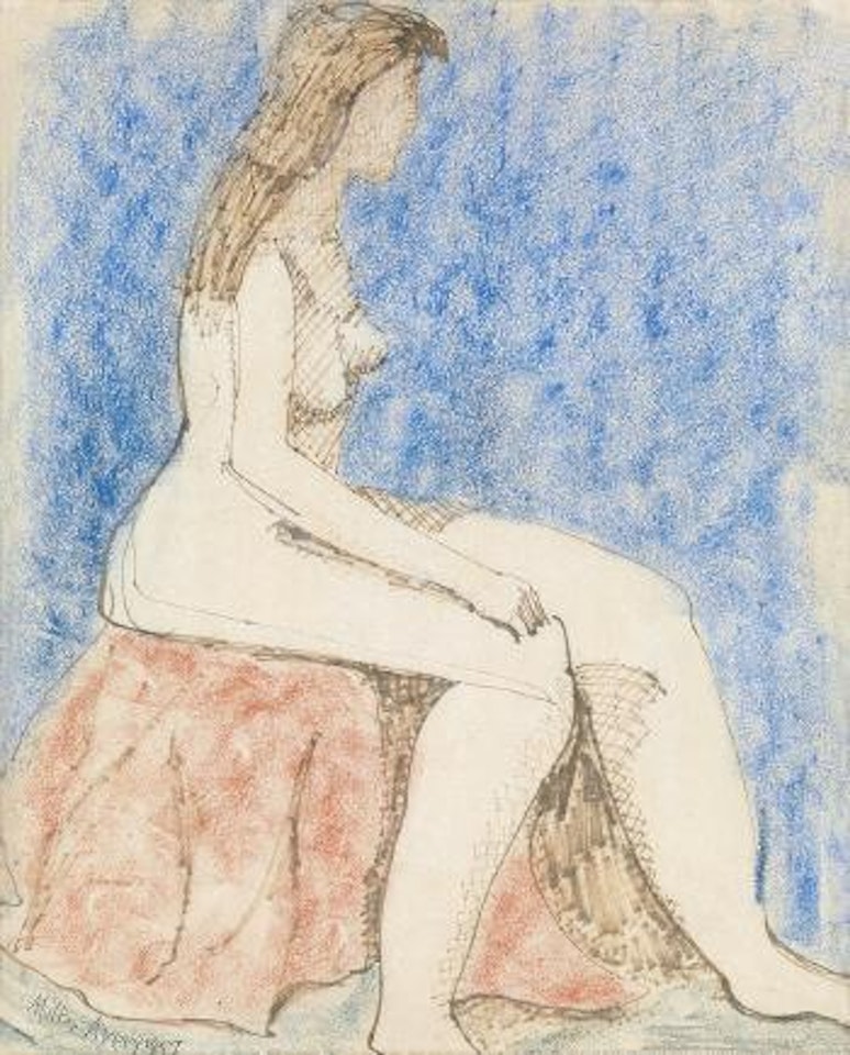 Seated female nude by Milton Avery