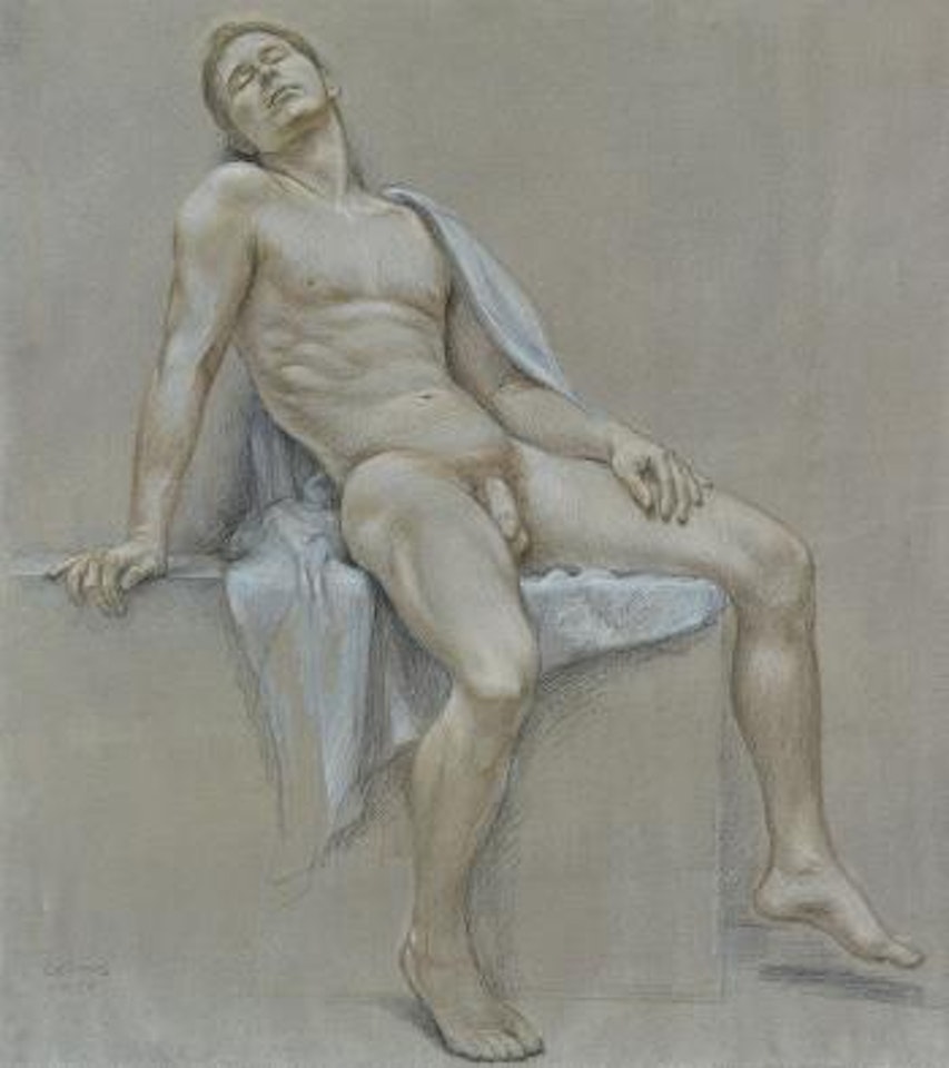 Seated male nude (NM 96) by Paul Cadmus