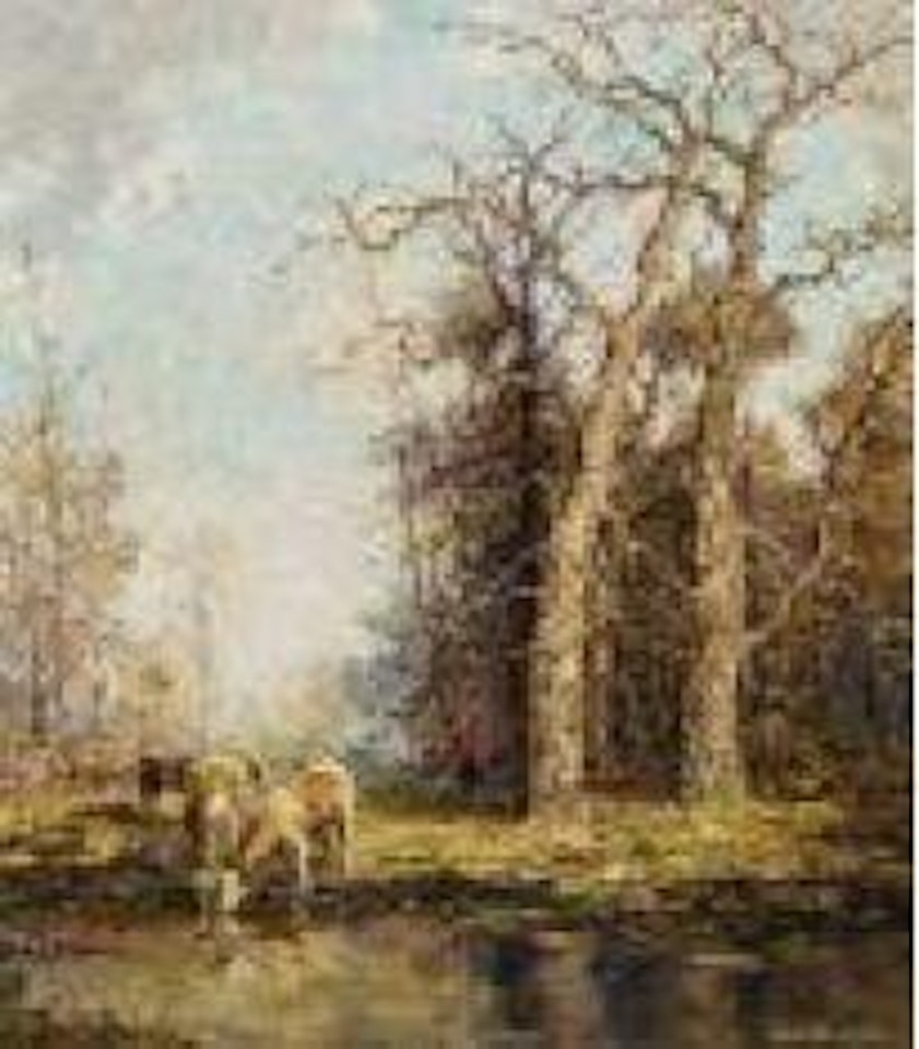 Herbst (Kühe am Wasser) by Otto Pippel