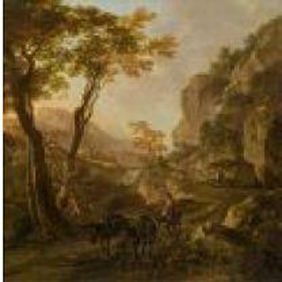 Landschaft mit Reiter und zwei Maultieren, Rocca Aquatico bei Ancona by Jan Both