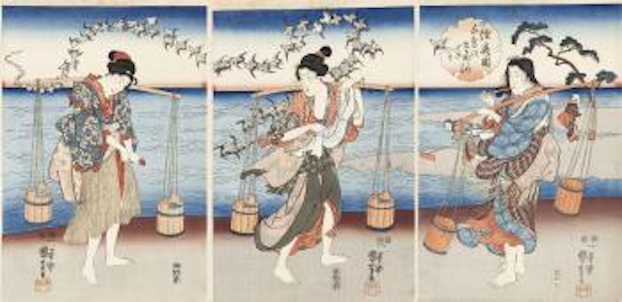 Mutsu no kuni Chidori no Tamagawa [Plover Jewel River in Mutsu Province] by Utagawa Kuniyoshi