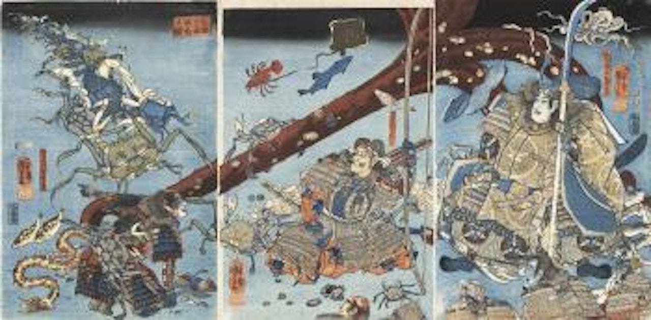 Daimotsu-no-ura kaitei no zu [Picture of The Sea Bed at Daimotsu Bay] by Utagawa Kuniyoshi