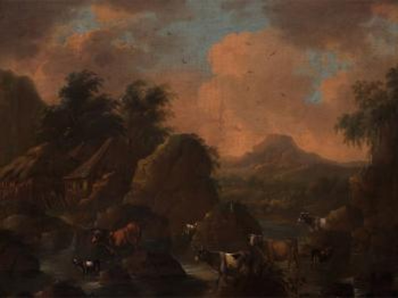 Cattle In Southern Countryside by Dutch School