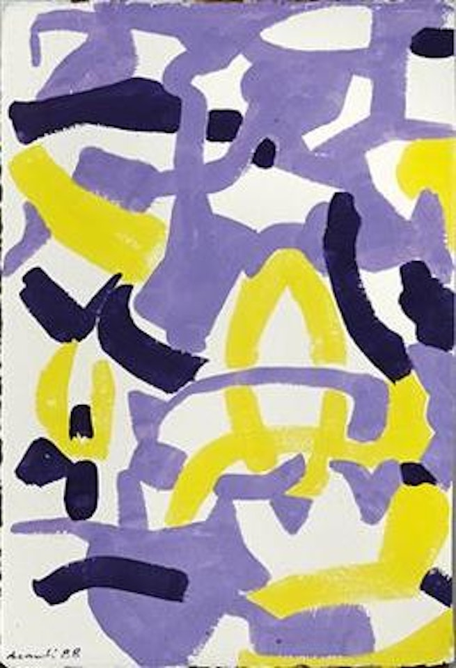 Untitled (viola-nero-giallo) by Carla Accardi