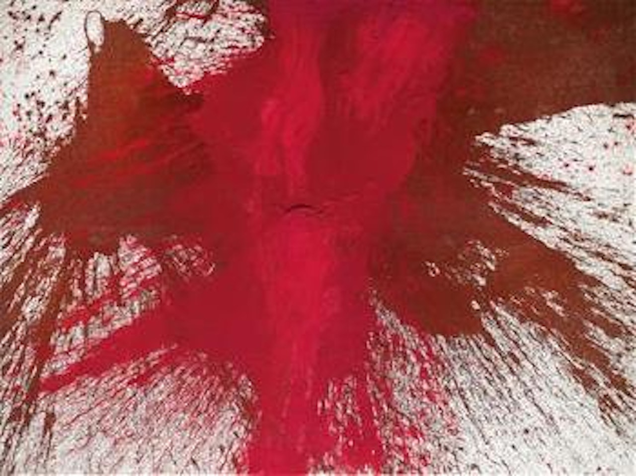 Action painting in impasto painting technique by Hermann Nitsch