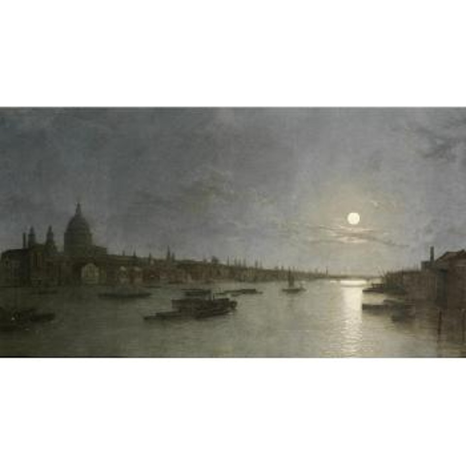 St. Pauls and the Thames by Moonlight by Henry Pether
