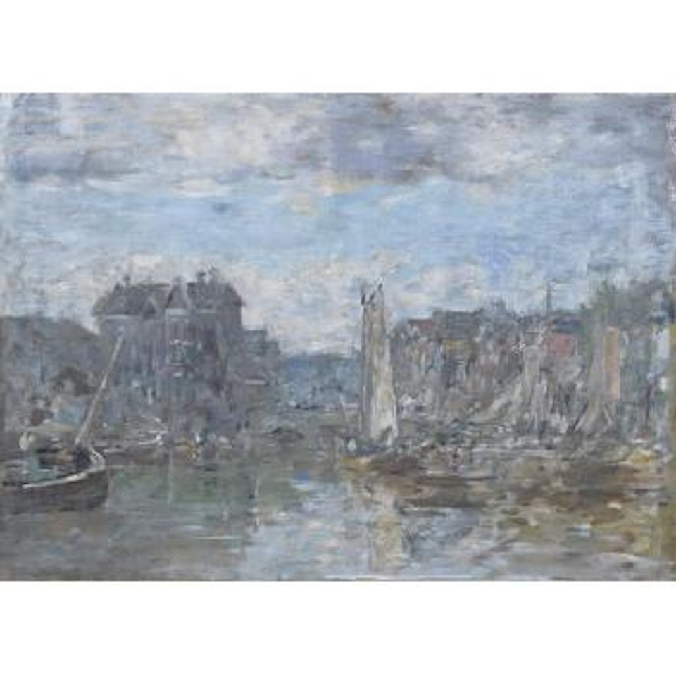Rotterdam. Le pont de la Bourse by Eugène Boudin