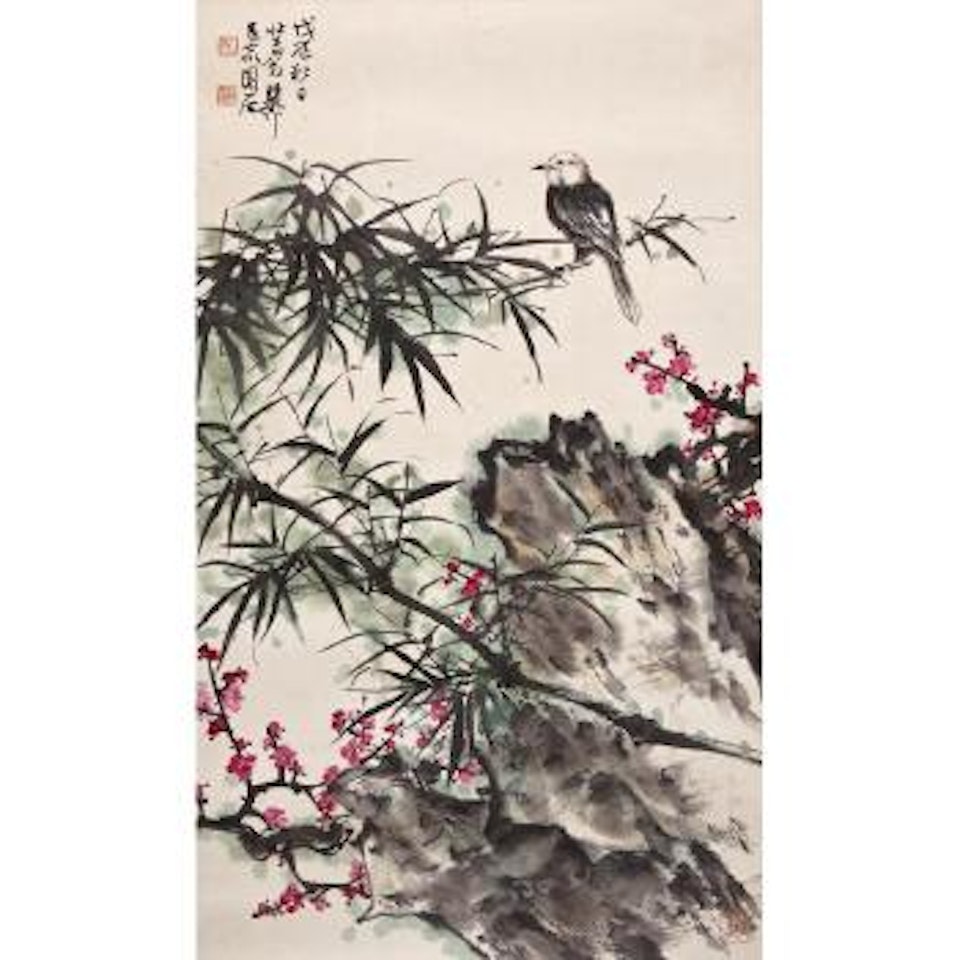 Bird and Bamboo by Xie Zhiliu