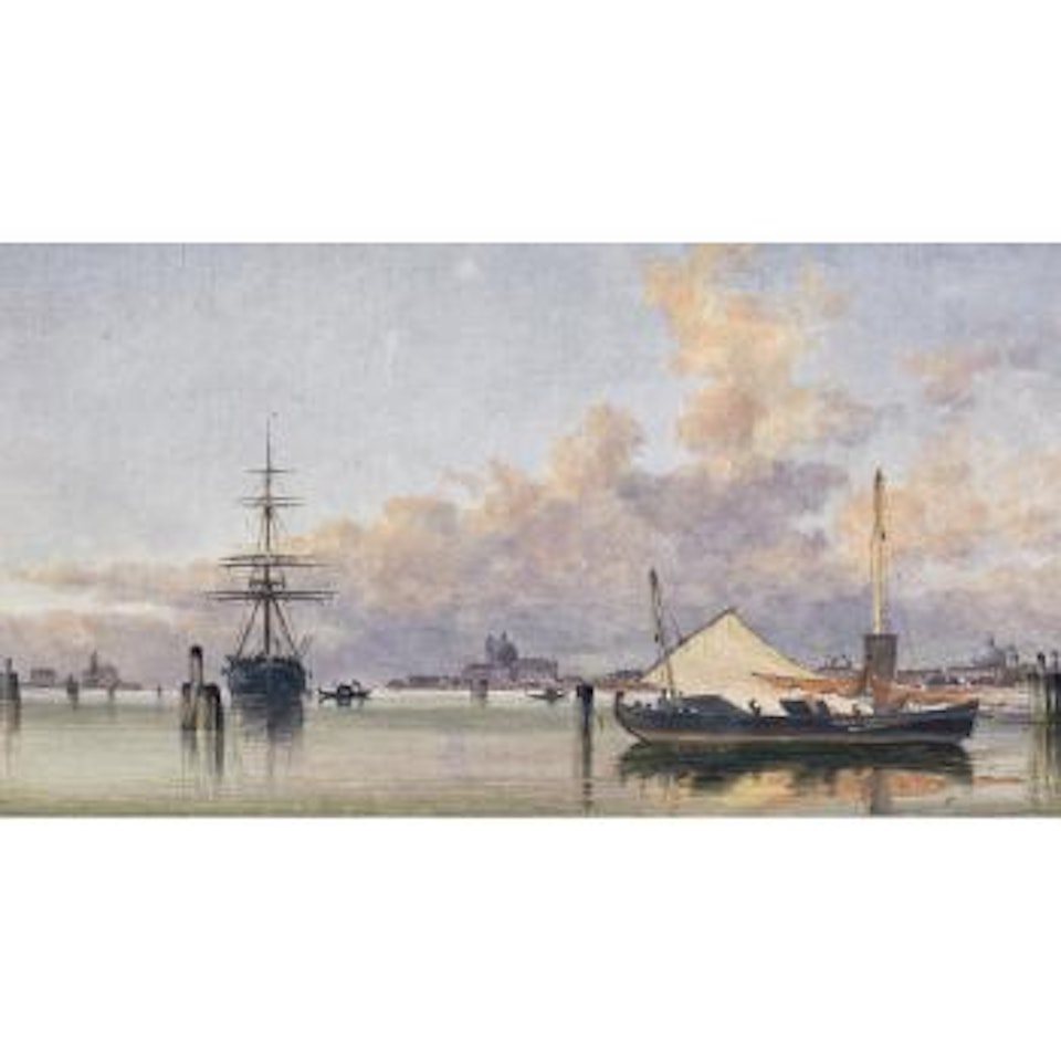 Boats on the Venetian Lagoon by Edward William Cooke