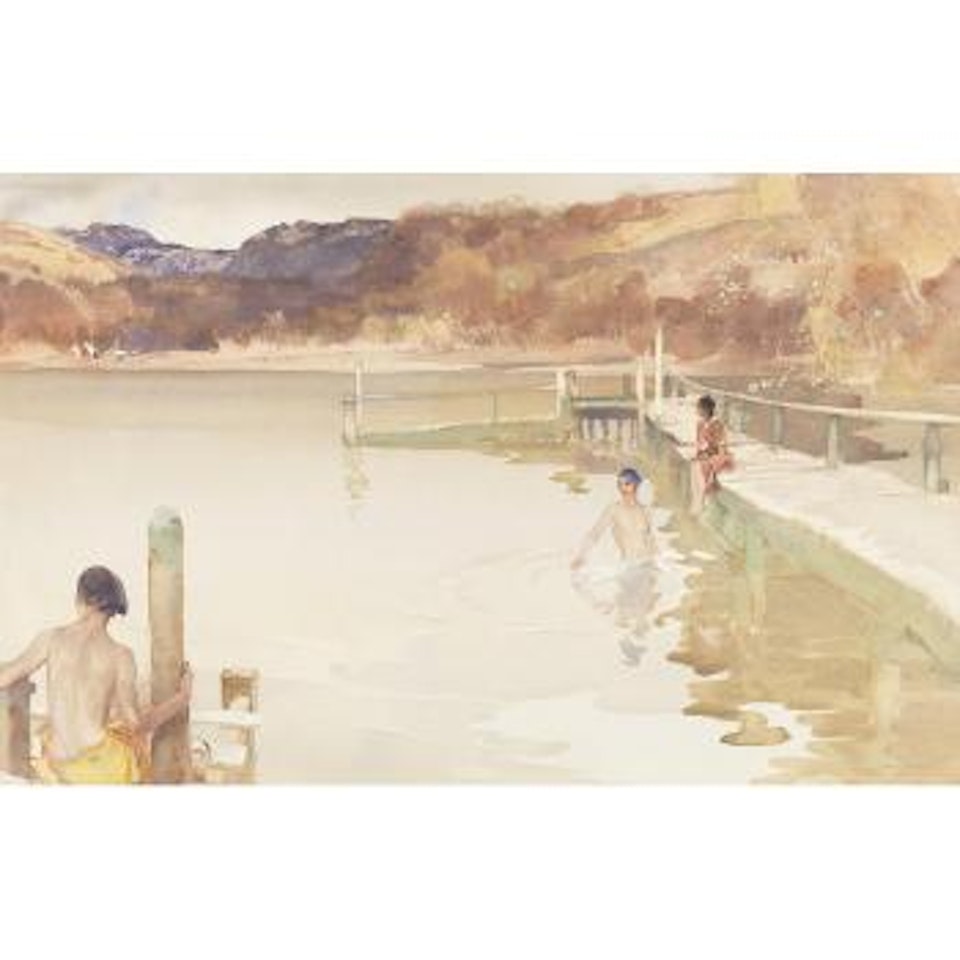 The Girl in the Blue bathing Cap by William Russell Flint