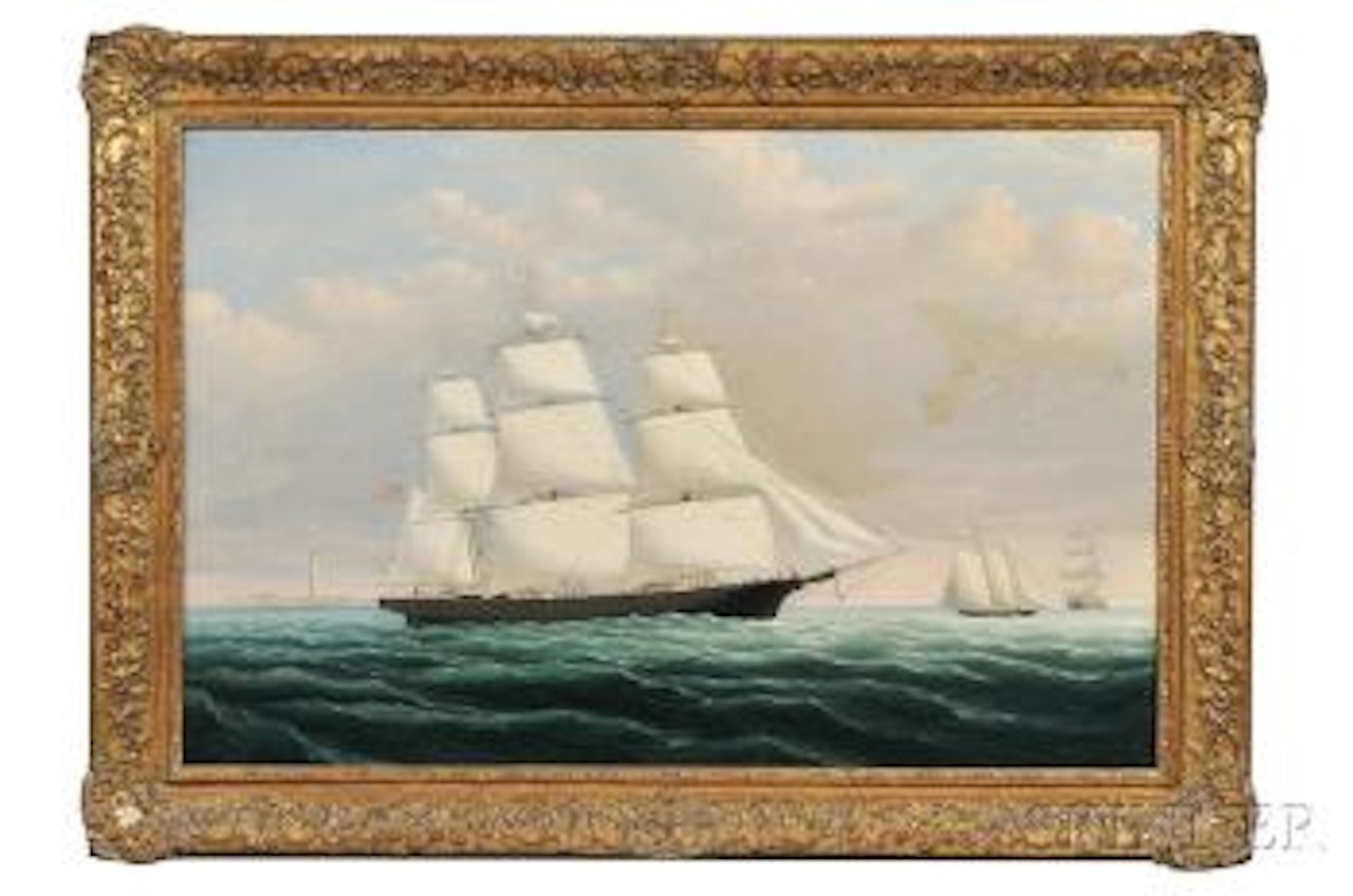 Portrait of the California Clipper Ship Phantom by William Bradford