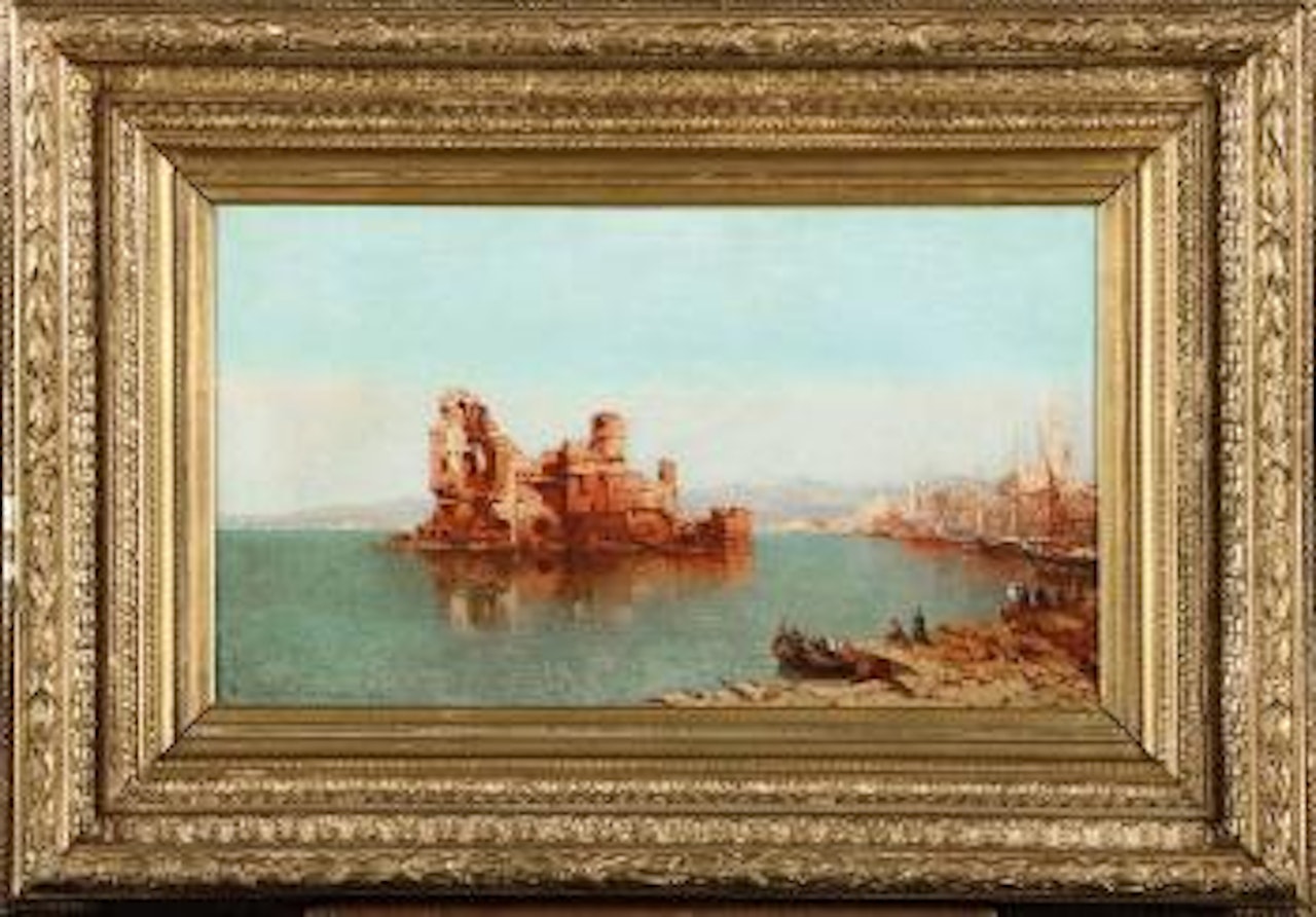 Château en ruines à Saïda (Liban) by Jean Baptiste Henri Durand-Brager