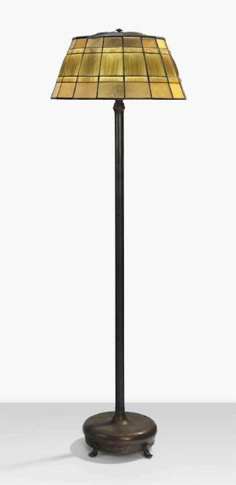 A 'Linenfold' Floor Lamp by Tiffany Studios