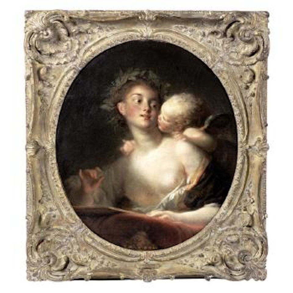 Sappho inspired by Cupid by Jean-Honoré Fragonard