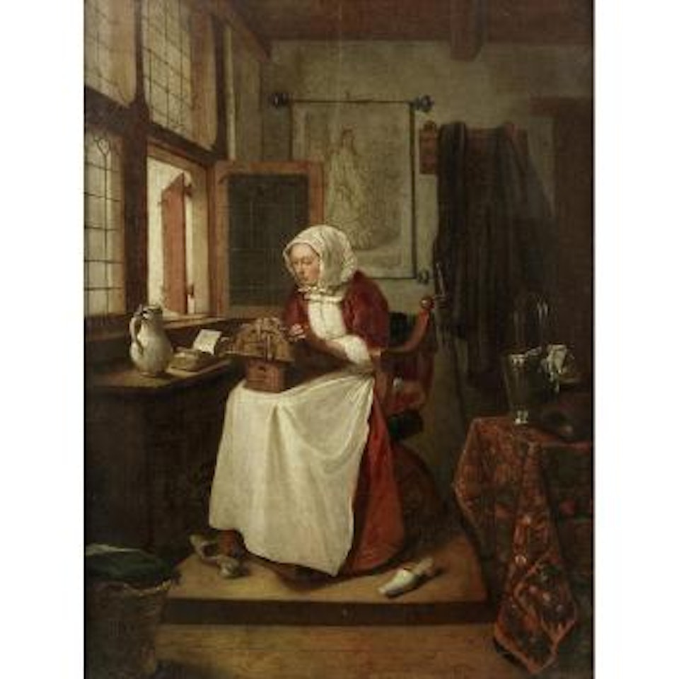 A Lace Maker by Quirijn Gerritsz van Brekelenkam