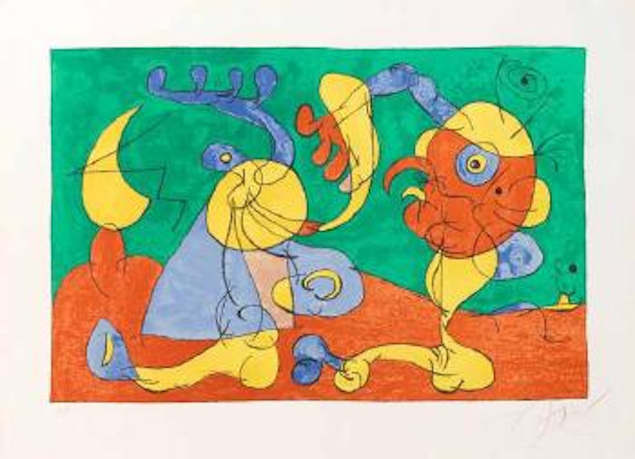 Plate XXI, from Ubu Roi (Mourlot 480) by Joan Miró