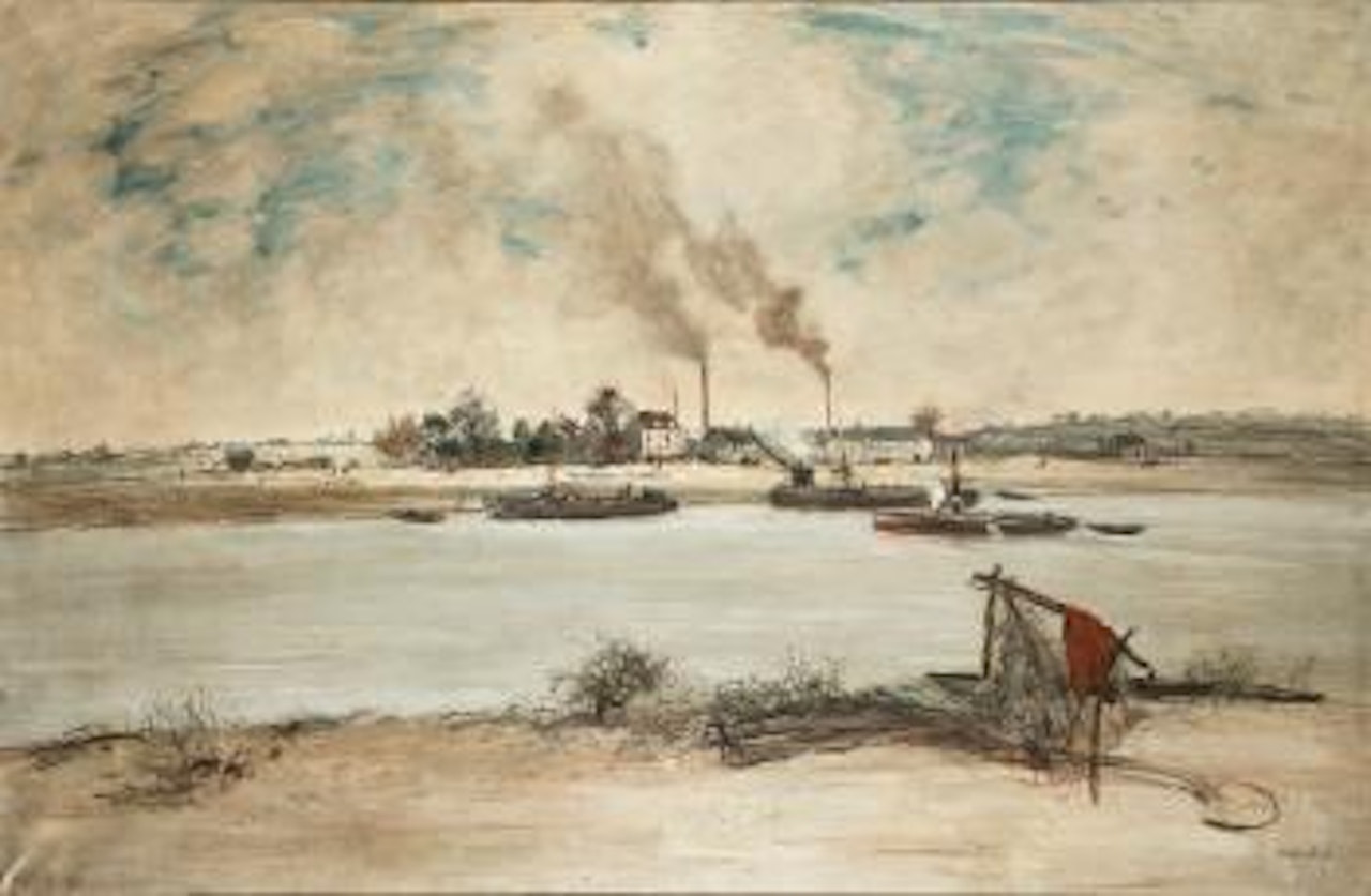 Les Berges De La Seine Près De Paris by Jean Francois Raffaelli