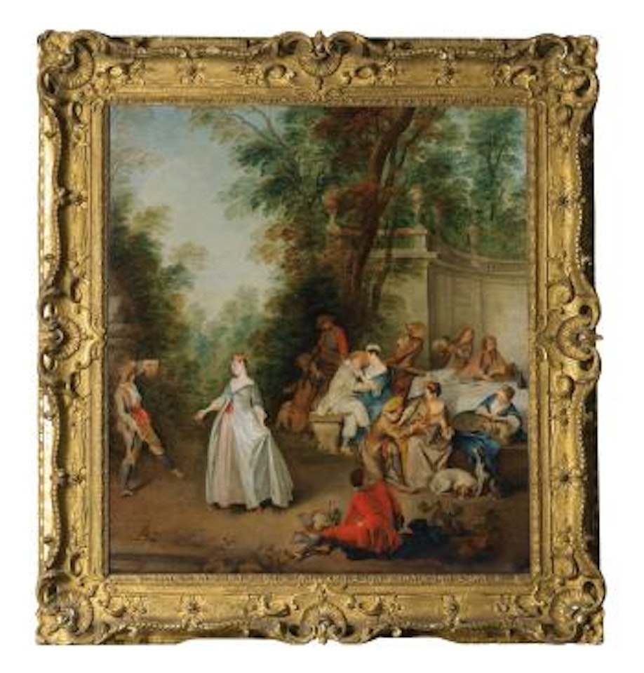 Scene de déjeuner dans un parc by Nicolas Lancret