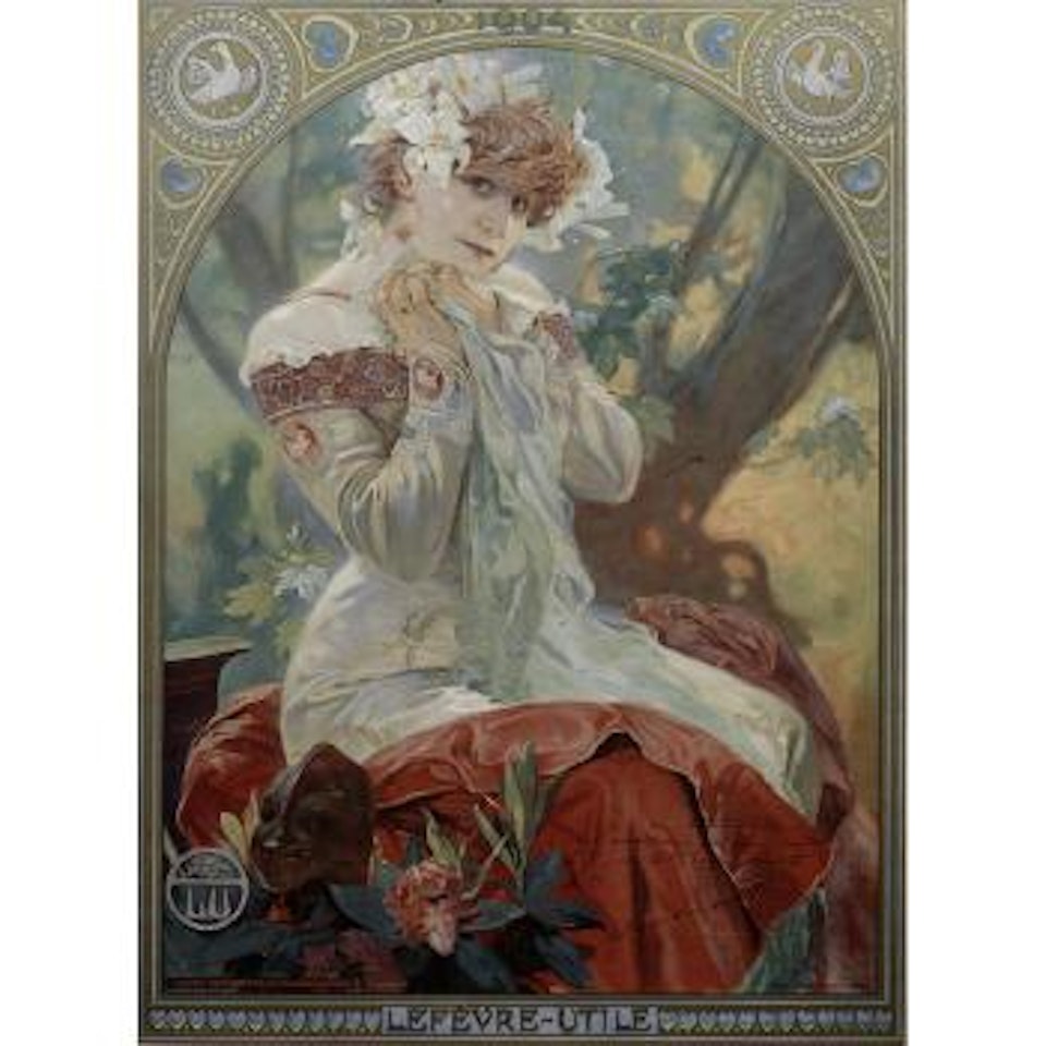 Lefèvre-Utile - Sarah Bernhardt (La Princess Lointainte) by Alphonse Mucha