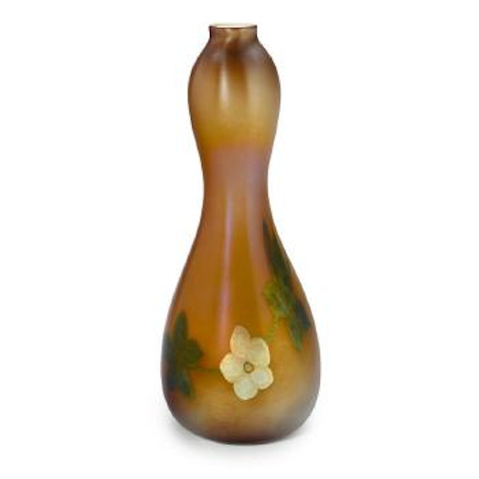 Decorated cabinet vase by Tiffany Studios