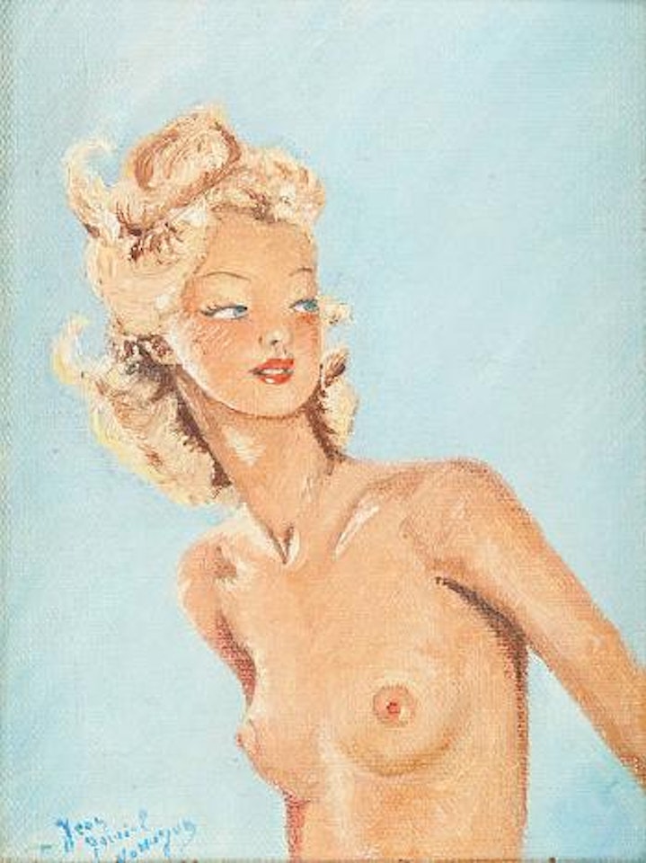 Portrait de jeune femme au buste dénudé by Jean Gabriel Domergue