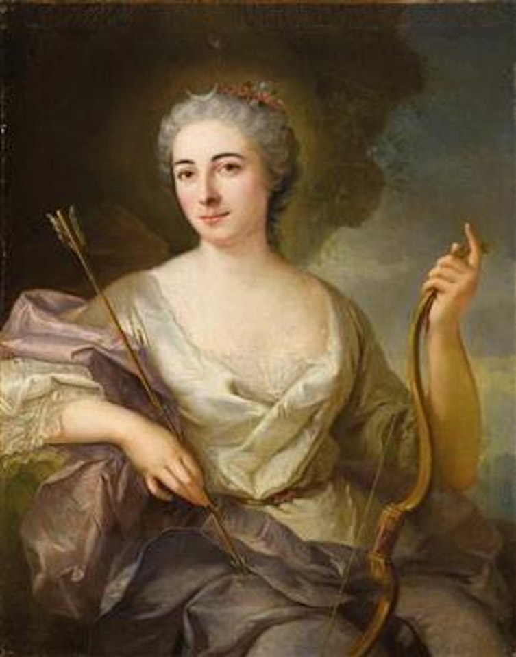 Portrait of a lady as Diana by French School